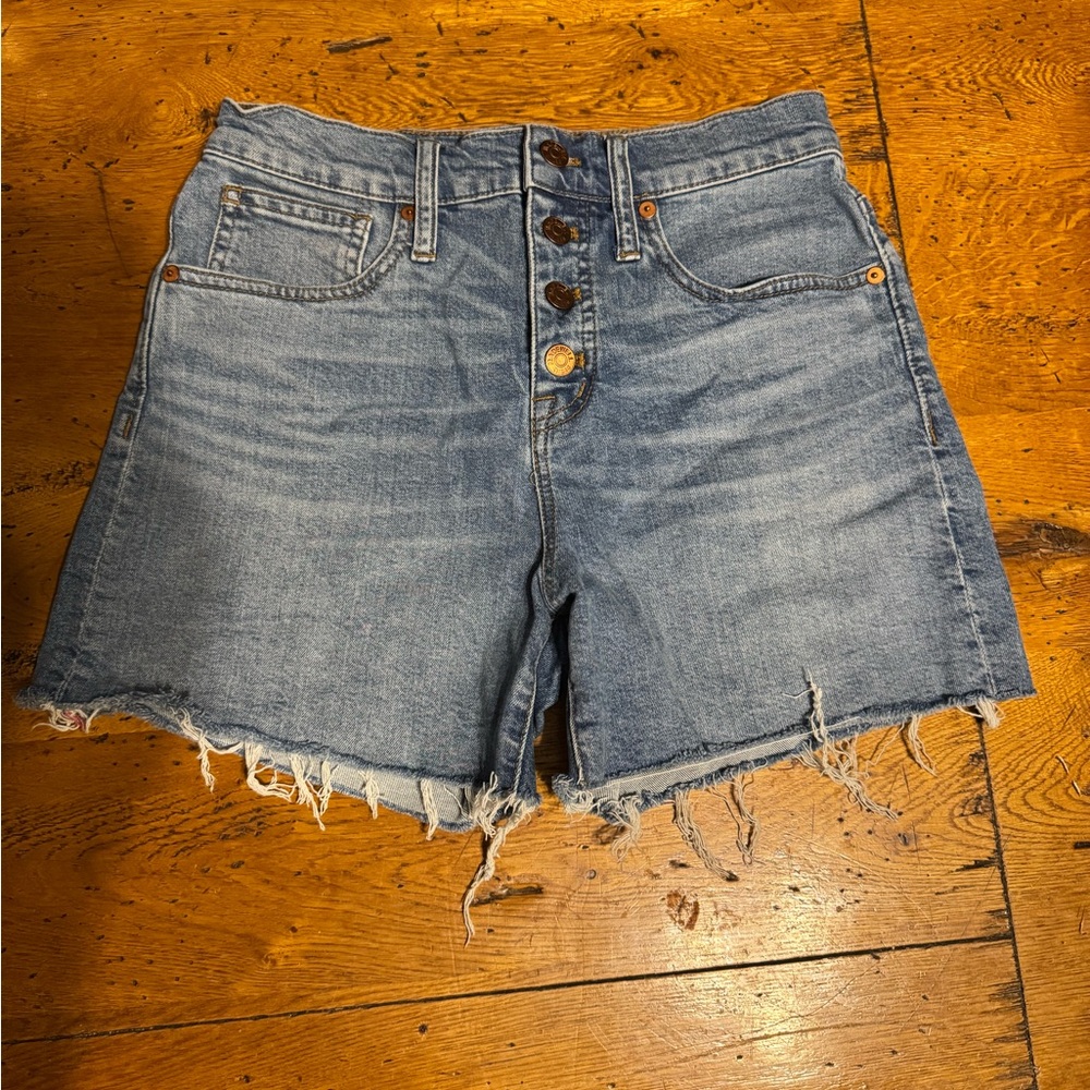 Madewell button fly denim shorts